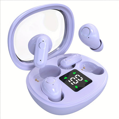 Ultra Small Mini Sleep, Short Handle Sports Wireless Earphones, HiFi Bass Stereo Dual Sound Quality 5.4 Wireless Earphones, Comfortable Noise Reduction Wearing, High-definition Digital Display With Microphone, Ultra Long Stan