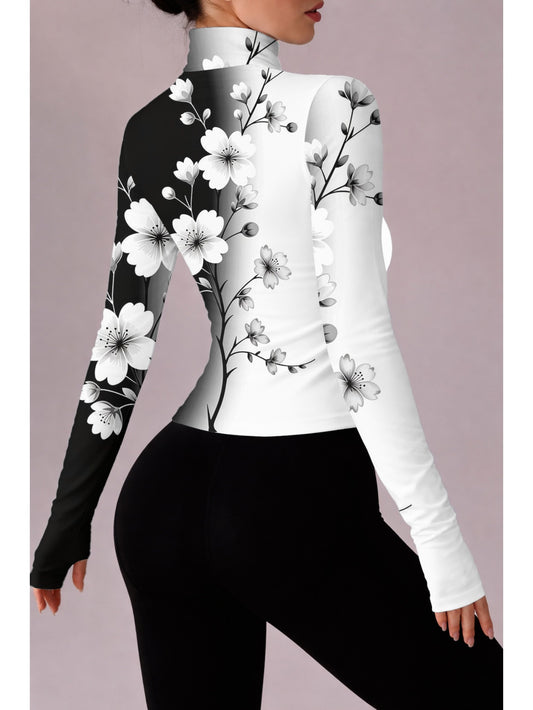 Women'S Yoga Jacket for Spring, Autumn, and Winter | Fashionable, Easy, Body-Hugging Fitness Top Suitable for Pilates, Outdoor Running, and Cycling with Quick-Drying, Breathable, Stretchy Features, Button- Shirt