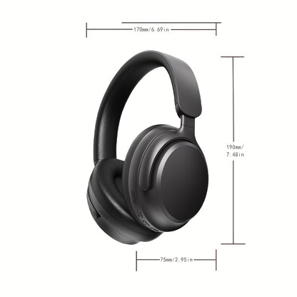 [Over-Ear Wireless Headphones] Over-Ear Wireless Headphones with 40H Playtime, Foldable Design & Built-In Mic - Wireless, USB-C Charging, Comfortable Padded Ear Cups, Lightweight Durable Build, Compatible with PC/Tablet for T