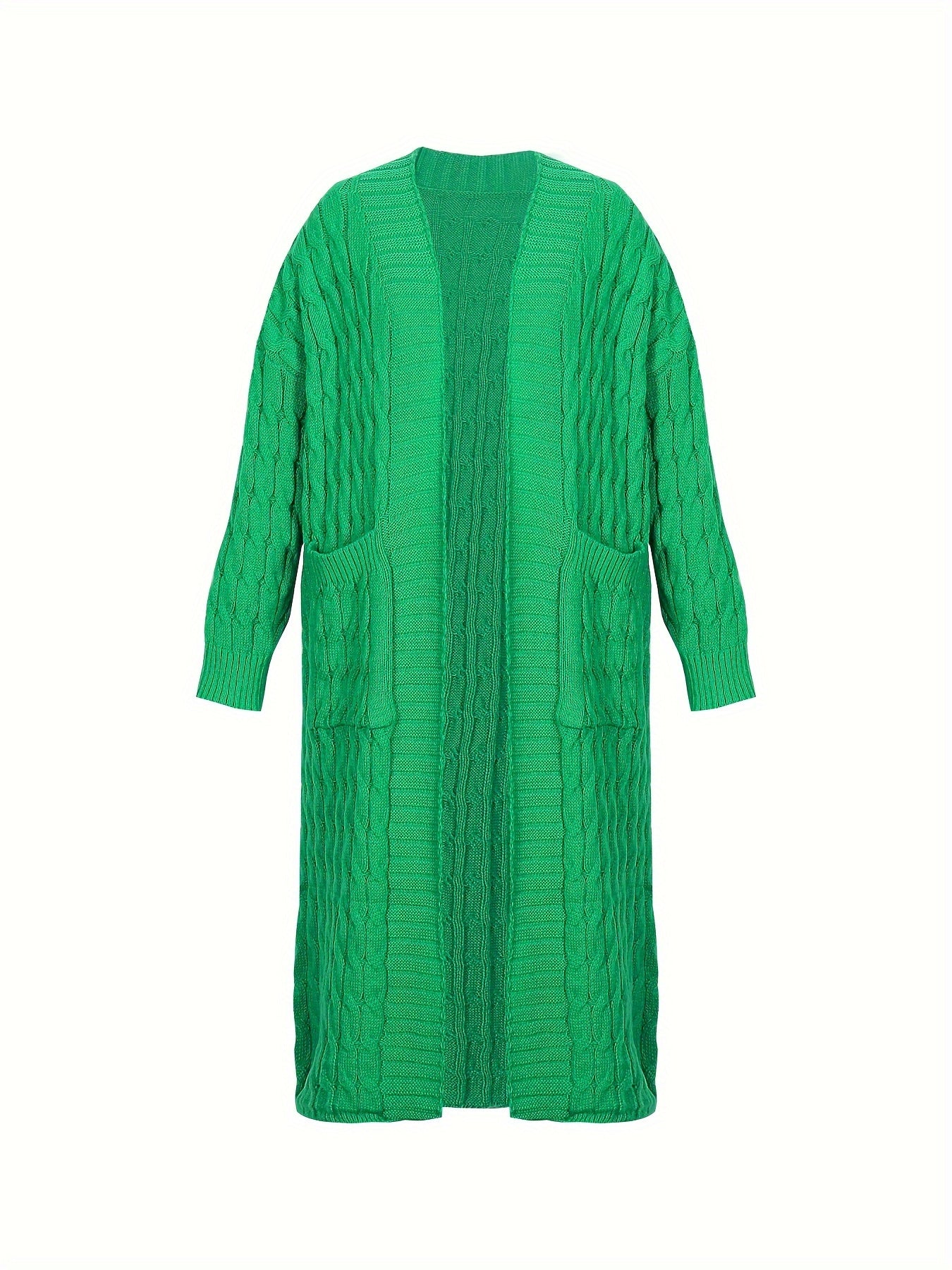 [Cardigan Sweater] Plus Size - Plus Size Cardigan Sweater A23A062