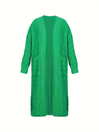 [Cardigan Sweater] Plus Size - Plus Size Cardigan Sweater A23A062