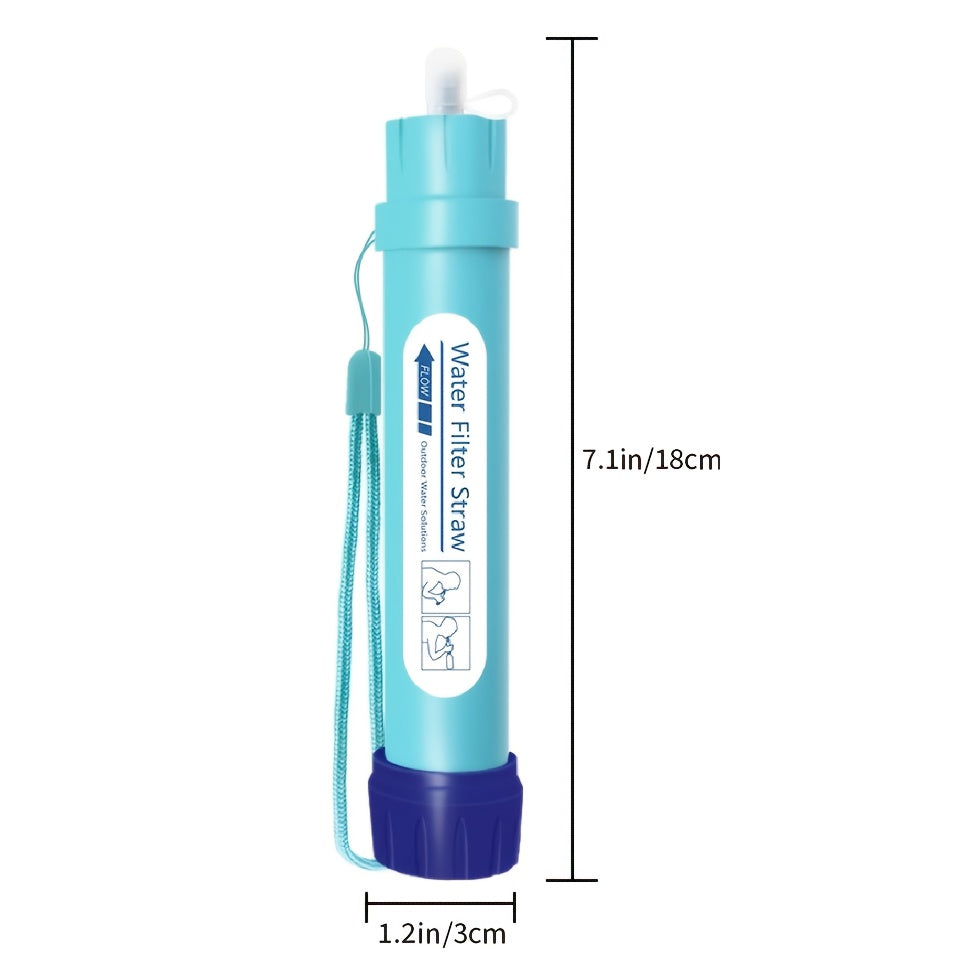 2pcs/4pcs, Personal Water Filter Straw Mini Water Purifier Survival Gear for Hiking, Camping, Travel and Emergency Preparedness