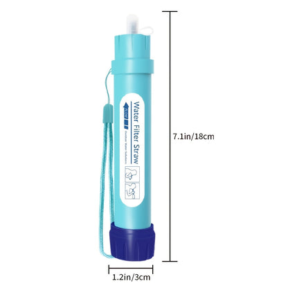 2pcs/4pcs, Personal Water Filter Straw Mini Water Purifier Survival Gear for Hiking, Camping, Travel and Emergency Preparedness