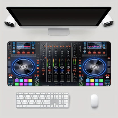 High Definition Print Esports Music DJ Controller Mouse Pad Oversized Rubber Anti-Slip Keyboard Pad Locked Edge Office Computer Laptop Game And Learning Accessories