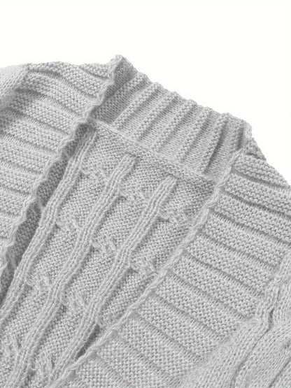 [Cardigan Sweater] Plus Size - Plus Size Cardigan Sweater A23A062