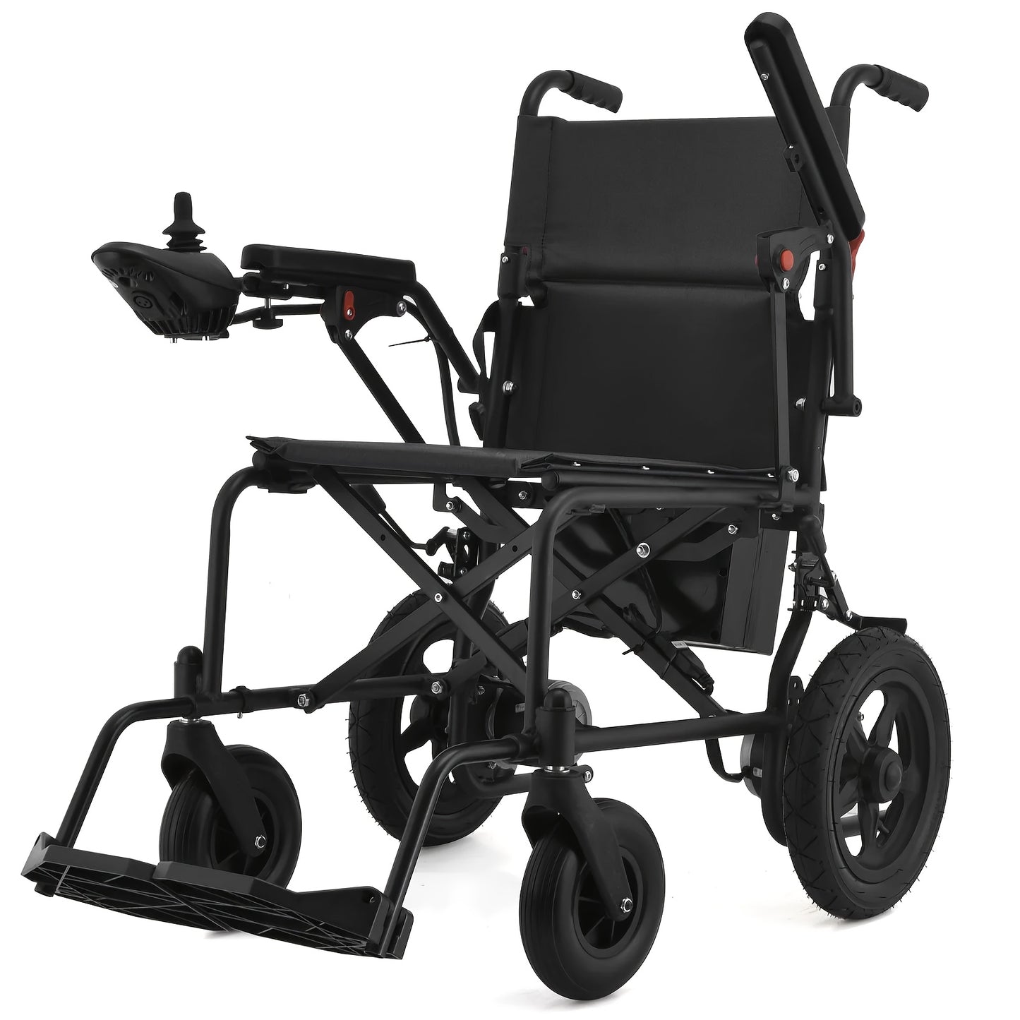Foldable Electric Wheelchair for Adults, Light Duty Electric Wheelchair with 500W Dual Motors, Storage Bag, 18 Mile Long Range, Weighing Only 47lb, All-Terrain Electric Wheelchair for Seniors, Black