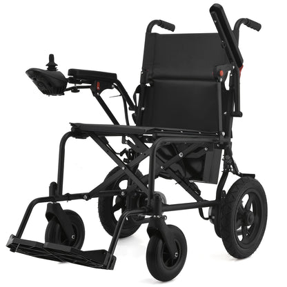 Foldable Electric Wheelchair for Adults, Light Duty Electric Wheelchair with 500W Dual Motors, Storage Bag, 18 Mile Long Range, Weighing Only 47lb, All-Terrain Electric Wheelchair for Seniors, Black