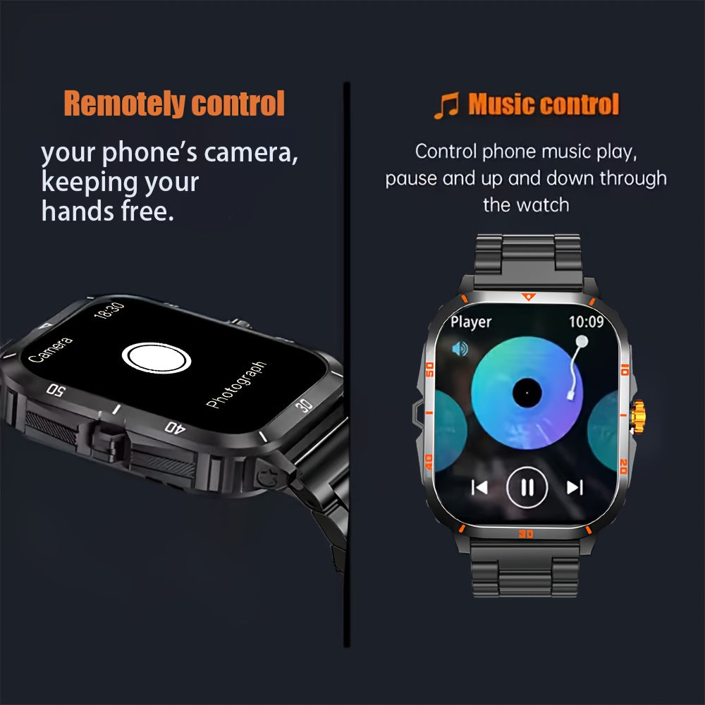 [GREENPORT Smartwatch 2025] GREENPORT Smartwatch 2025 | Call/Answer, LED Display, Weather, Pedometer, Fitness Tracker | USB Rechargeable, Android & iPhone Compatible, Men & Women, Holiday Gift, Sports Watch, Digital Display,