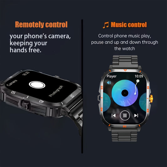 [GREENPORT Smartwatch 2025] GREENPORT Smartwatch 2025 | Call/Answer, LED Display, Weather, Pedometer, Fitness Tracker | USB Rechargeable, Android & iPhone Compatible, Men & Women, Holiday Gift, Sports Watch, Digital Display,
