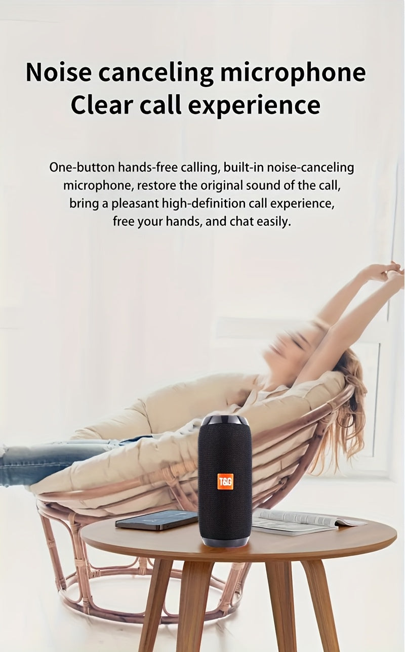 TG117 Portable Wireless Speaker, IPX4, TWS Stereo, Compatible With FM TF USB Insertion Card, Connected To Phone/tablet/TV, Wireless Portable Audio, Electronic Products, Birthday Party Gifts, Thanksgiving, Christmas Gifts
