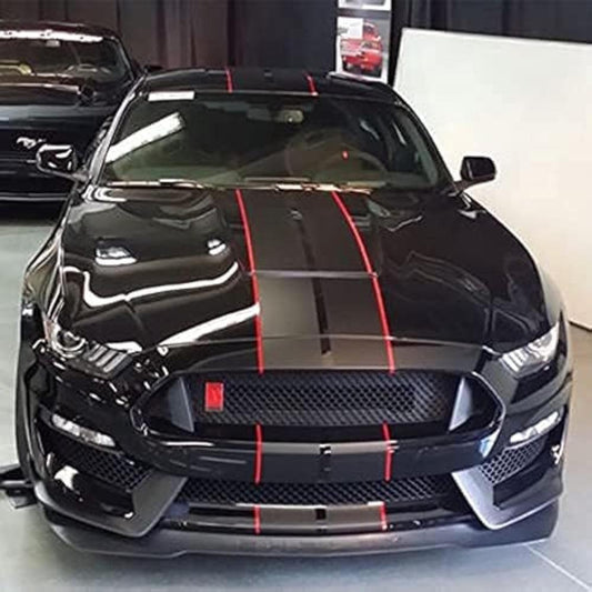 1Set/3Pairs Decal Sticker Vinyl Racing Stripe Decal Sticker for Car Decoration Fender, Hood, Roof, Trunk Bumper Compatible with All Cars Truck or SUV Free Size