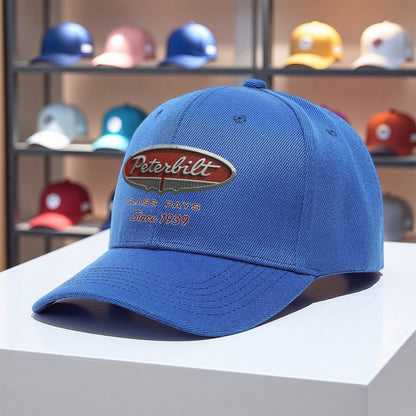 1pc with PETERBILT Tie Adjustable Baseball Cap Polyester Retro Printing Polychrome Breathable Lightweight Fashion Casual Daily Sports Outdoor Golf Fishing Valentine Gift Unisex Style