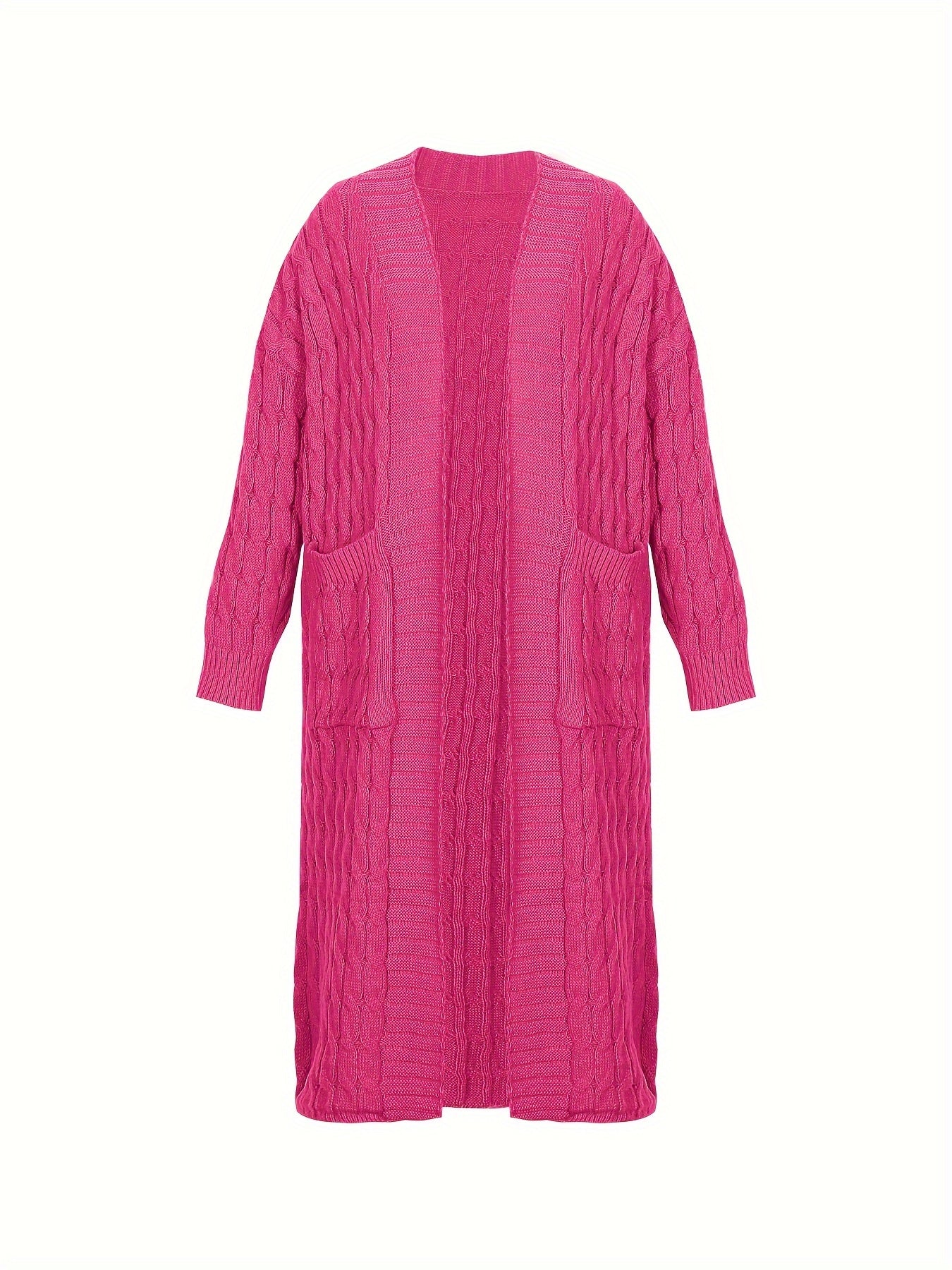 [Cardigan Sweater] Plus Size - Plus Size Cardigan Sweater A23A062