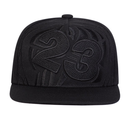 23 Basketball Baseball Cap - Adjustable Snapback Hip-Hop Hat with Black & White Options, Breathable Textile Fabric for Outdoor Sports & Casual Streetwear (Unisex for Men & Women), Basketball Accessories, Adjustable Headwear,
