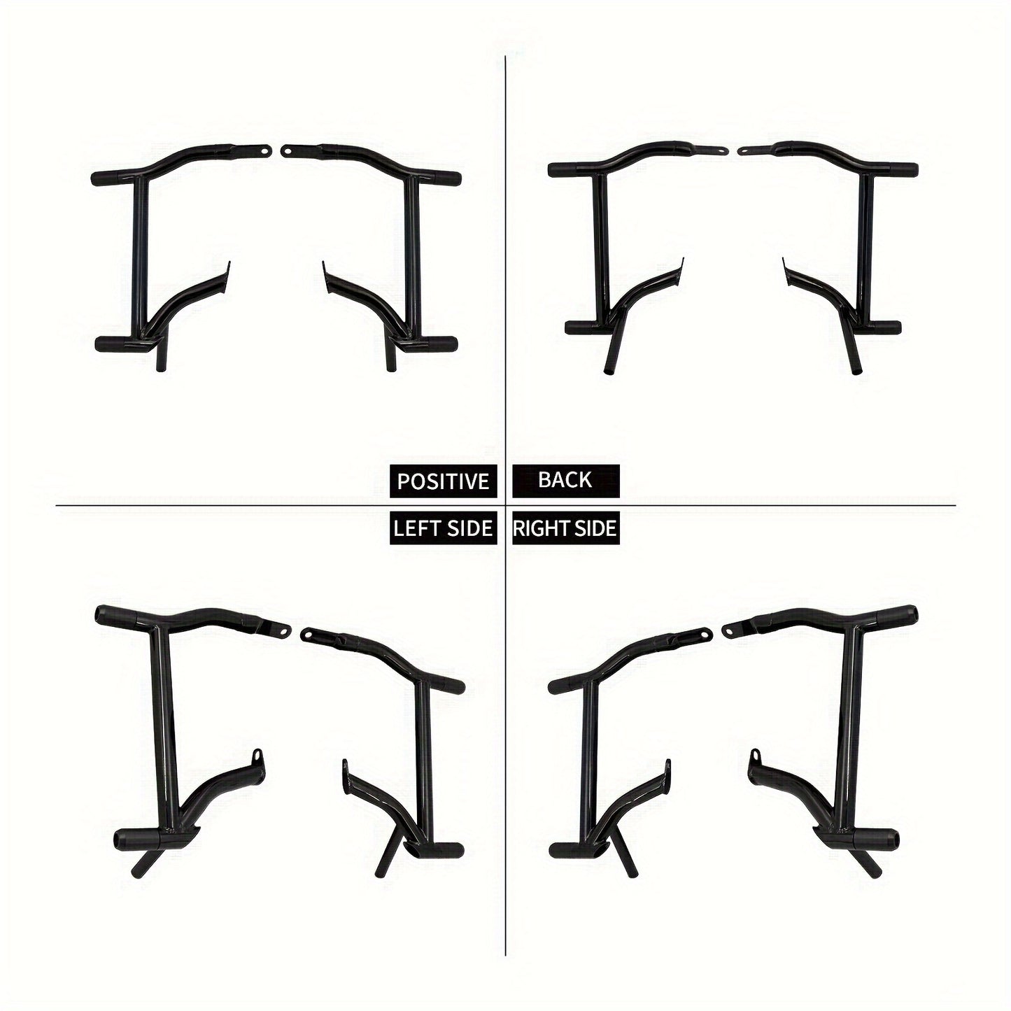 For Harley Parts and Accessories - for Harley Parts - Motorcycle Accessories - Bike - Black Metal Saddlebags Guards Crash Rails Bars for Harley Touring & Electra Street Glide 09-25 - Rugged Design - Sleek Bike Guards - Highqu