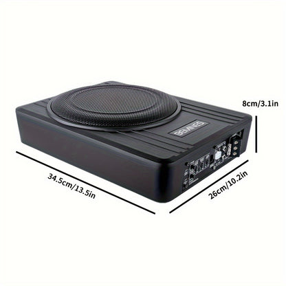 [Car Subwoofer] 105C 1500W 10-Inch Car Subwoofer with High Power And High-Fidelity Sound, Ultra-Thin Body, Includes Wired Control And Installation Parts, Without Battery