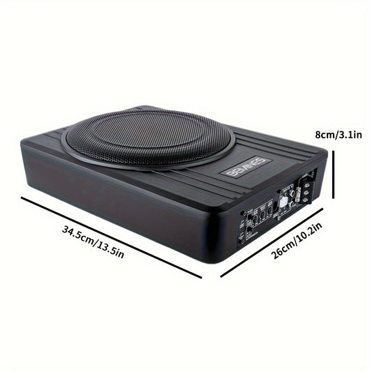[Car Subwoofer] 105C 1500W 10-Inch Car Subwoofer with High Power And High-Fidelity Sound, Ultra-Thin Body, Includes Wired Control And Installation Parts, Without Battery