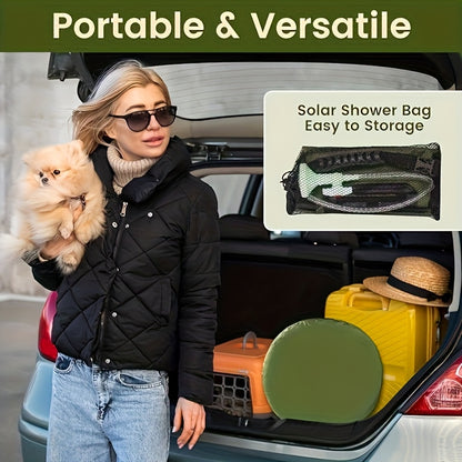 Set of 2 Portable Privacy Tents for Camping Showers - 5 Gallon Solar Shower , Quick to Assemble And Dismantle, Convenient for Hiking, Fishing, And Beach Activities - Green, Outdoor Shower Tent | Pop-Up