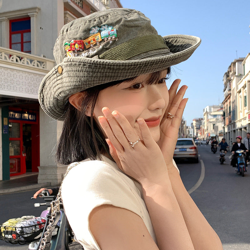 Women'S Wide Brim Fisherman'S Hat - Adjustable Snap Closure, Stretch Fit Summer Sun Hat with Breathable Design for Outdoor Camping, Hiking, Beach & Casual Outings - Western Cowboy Style Unisex for Men & Women (Green, Durable