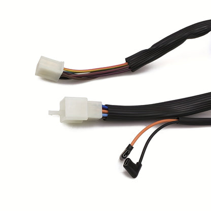 Set of Two Motorcycle Handlebar Switches And Wiring Harness Compatible with Dyna Sportster 883 1200 XL V-Rod Models from 1996 to 2012 - Easy to Install And Enhance (Available in Black / Chrome)