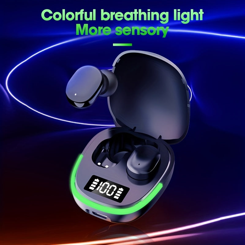 25 Years of Newly Upgraded Wireless Earbuds, Noise-Canceling Sports Headphones, 5.0 Gaming Headphones, Stereo Headphones with a Microphone, Featuring an LED Display, High Sound Quality, Aesthetically Pleasing Sports Headphone
