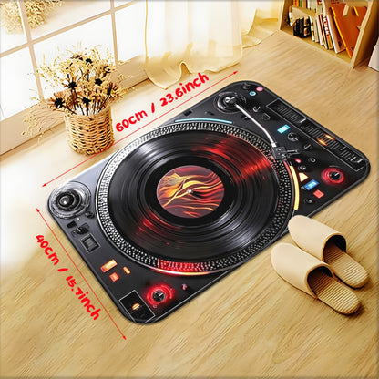 One Piece of Music Player Door Mats Made of 700Gsm, Featuring a Non-Slip Design Suitable for Bathrooms. This Microfiber Rug Is Absorbent And Machine Washable, Perfect for Bedrooms, Living Rooms, Entrances, Camping, Picnics, A