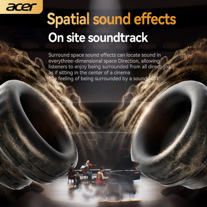 [Hi-Fi Acer Headphones] Acer OHR559 Over-Ear Headphones | Hi-Fi Heavy Bass, 60h Ultra-Long Battery Life, Wireless & Wired Dual Mode, Low-Latency Gaming, Extra-Large Diaphragm, Comfortable Fit