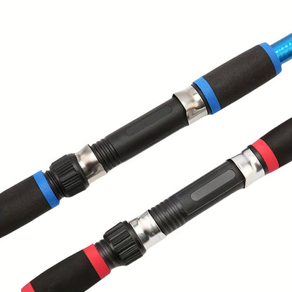 [Portable Fishing Rod Set] Portable All-in-One Fishing Gear Set | Telescopic Fishing Rod with Rotating Reel, Bait Hooks, Travel Case, Storage Bag, Soft Bait T-Shaped Tail Pre-Wound Spool Kit