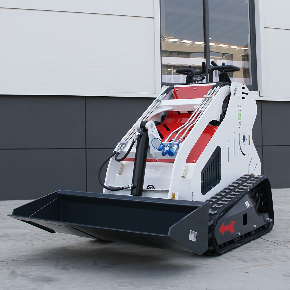 New Upgraded Version With Radiator, B & S 13.5 HP Mini Crawler Skid Steer Loader, Gasoline Engine, Hydraulic Guide Drive, Suitable For Construction, Farms, Roads, Parks, Orchards, Gardens. In Stock In The USA STOCK Free Sship