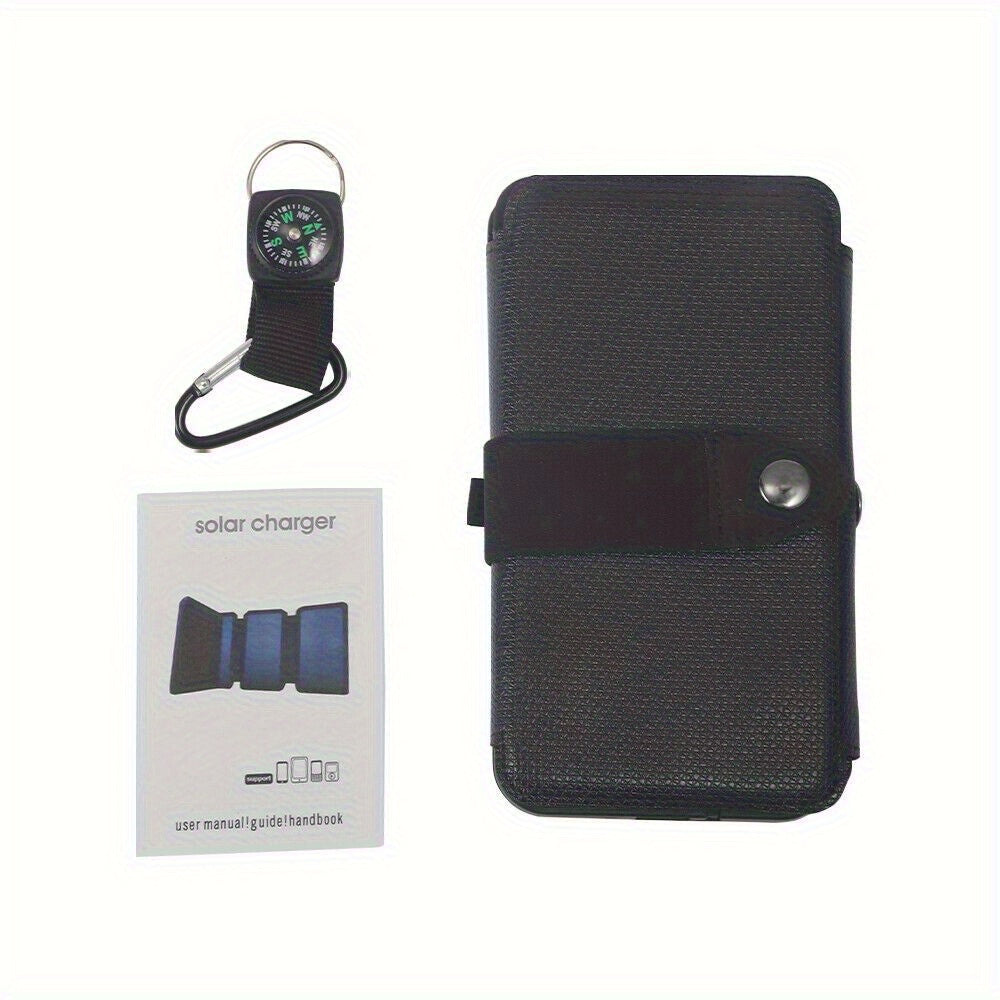 1pc Portable Solar Panel Outdoor travel USB power charger for emergency charging of cell phones, laptops, tablets, fans, flashlights - Solar powered, no batteries needed, Solar Panel With Battery, Portable Power Station With