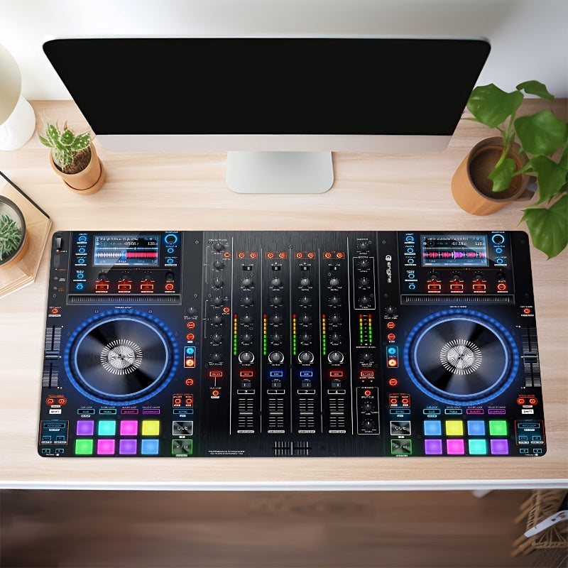 High Definition Print Esports Music DJ Controller Mouse Pad Oversized Rubber Anti-Slip Keyboard Pad Locked Edge Office Computer Laptop Game And Learning Accessories