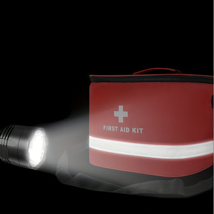 Large Family First Aid Kit - Can hold 300pcs of comprehensive emergency medical supplies, suitable for home, camping, outdoor, car, travel, work, and school survival. (Empty bag)