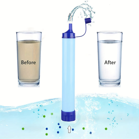 2025 New Upgrades 10000 Gallons Straw Water Filter Kit, Outdoor Personal Water Filter, Ultralight 0.01Micron 4-Stage Filtration System Portable Water Purifier Survival Straws For Christmas Drinking Hiking Camping Team Family