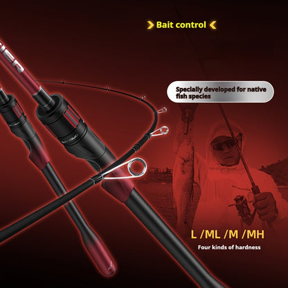 Commander Ambidextrous Carbon Fiber Baitcast Fishing Rod and Reel Combo, Extra Light Medium Fast Action, Ideal for Easter, Independence Day, Christmas, New Year, Grandparents Day Gifts