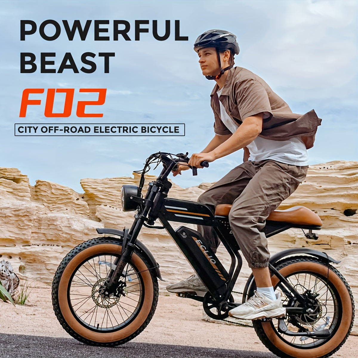 Eclio F02 Electric Bike For Adults, 749W Motor 20mph Ebike With 48V/20Ah Removable Battery, 20"x4" FAT Tires & LCD Display, Supports 330lbs - Ideal For Commuting & Urban Leisure Riding