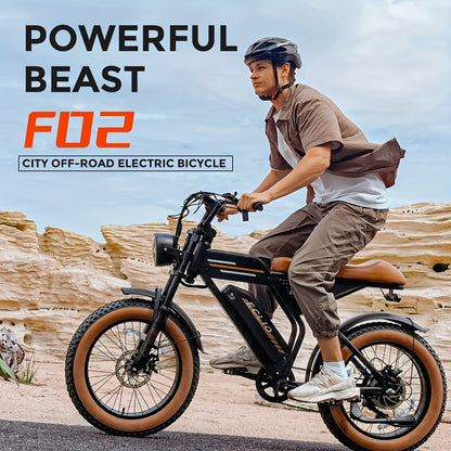 Eclio F02 Electric Bike For Adults, 749W Motor 20mph Ebike With 48V/20Ah Removable Battery, 20"x4" FAT Tires & LCD Display, Supports 330lbs - Ideal For Commuting & Urban Leisure Riding