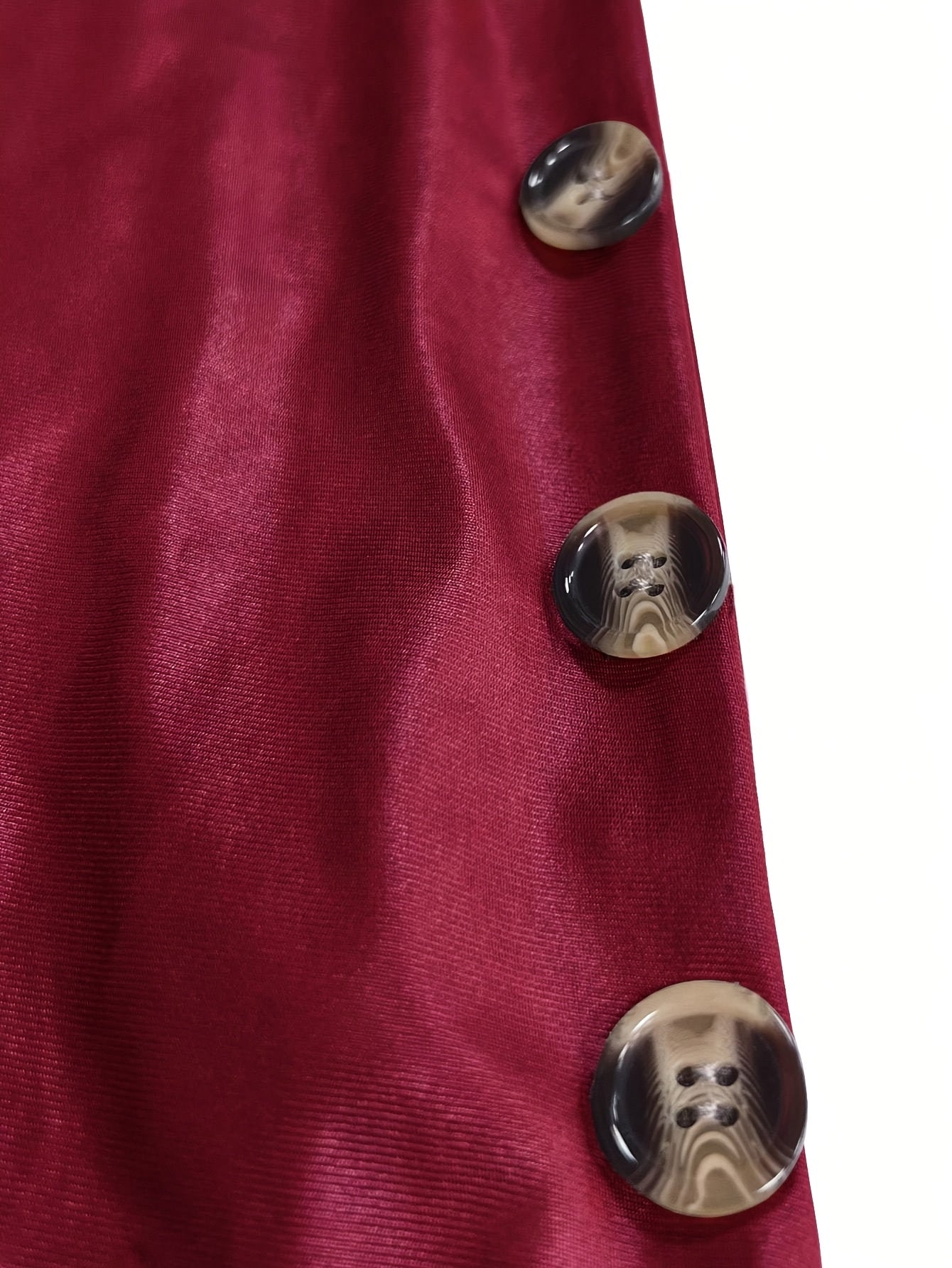 [Sexy Slit Dress] Women'S Solid Color Bodycon Hot Dress with a Stylish Belt, Fitted Long Sleeves, And a Sexy Side Slit, Mid-Length.