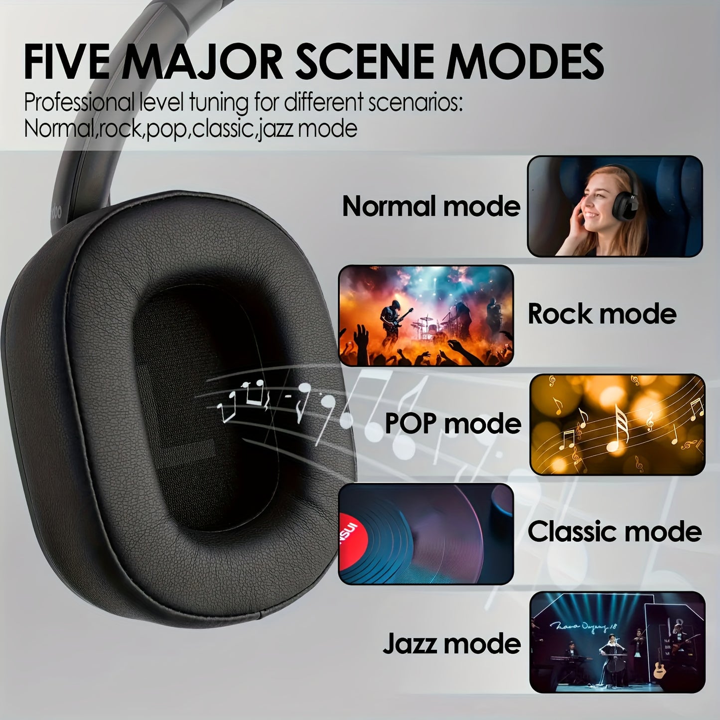 New hybrid active noise-cancelling headphones(with touchscreen), intelligent AI translation, remote control photography, wireless headphones with microphone, soft ear pads, multiple EQ bass, comfortable fit ear cups, suitable