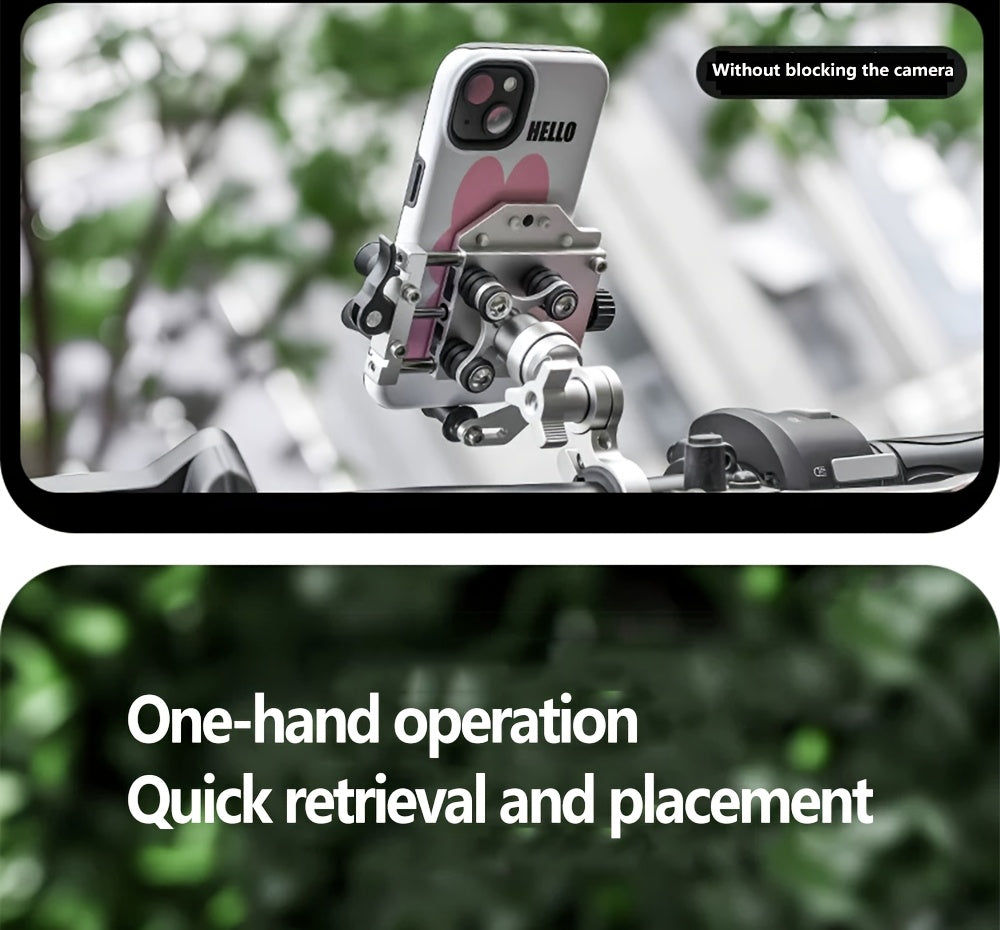 [Riding Phone Bracket] Outdoor Riding Bracket, Motorcycle Mobile Phone Navigation Bracket, Can Rotate 360°, Shock Absorption And Anti Shake, Electric Bicycle Takeaway Bracket, Car Delivery Knight Special Fixed Bracket, Multi