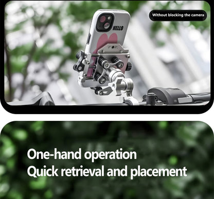 [Riding Phone Bracket] Outdoor Riding Bracket, Motorcycle Mobile Phone Navigation Bracket, Can Rotate 360°, Shock Absorption And Anti Shake, Electric Bicycle Takeaway Bracket, Car Delivery Knight Special Fixed Bracket, Multi
