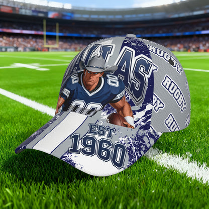 Dallas Cartoon Baseball Cap with an Adjustable Brim, Designed for Everyone, Featuring a Curved Brim, Ideal for Year-Round Use, Perfect for Outdoor Activities And Sun Protection for Enthusiasts