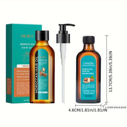 []Teen Girls Trendy Stuff][]halr Oil][hair Products]3.38oz Argan Oil Curly Hair Care Oil - Moisturizing Styling Care Plain Face | Brightening Increment, Suitable for All Hair Types | for Dry Hair (control Fluffy Lock Water)