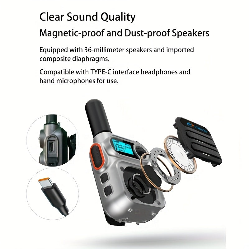 5000 Miles Long Range 4G/5G Push-to-Talk Over Cellular PTT Two-Way Radio with SIM Card - Nationwide Coverage, UHF Transceiver, USB Lithium-Polymer Battery, LCD Screen & -Theft Security for Business, Outdoor, Hunting, Construc