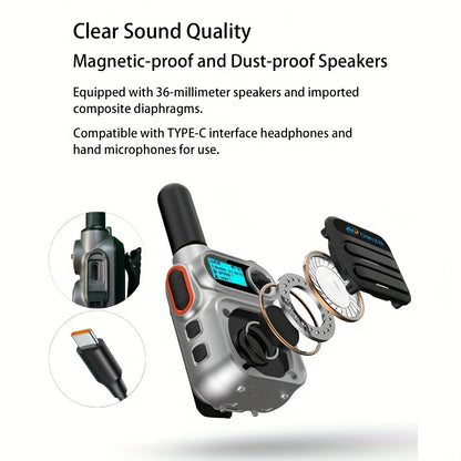 5000 Miles Long Range 4G/5G Push-to-Talk Over Cellular PTT Two-Way Radio with SIM Card - Nationwide Coverage, UHF Transceiver, USB Lithium-Polymer Battery, LCD Screen & -Theft Security for Business, Outdoor, Hunting, Construc