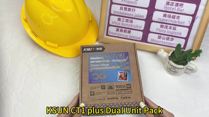 KSUN 4G Network Nationwide POC Radio With 1 Year US Pre-Paid Sim Cards Walkie Talkies Long Range 5000 Miles For Hiking Camping CT1plus (2 Pack)