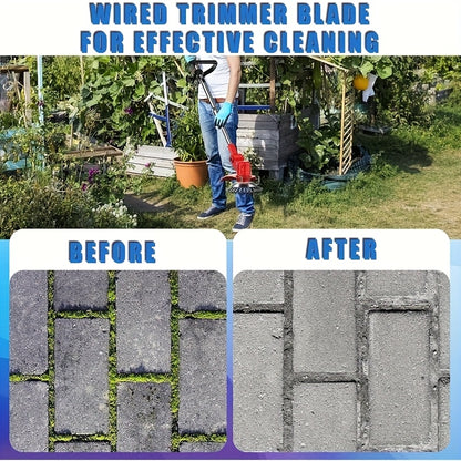 10 Inch Unbreakable Wired Trimmer Blade, Steel Wire Cutter Trimmer Head, Wire Rotary Brush Weed Trimmer Head, Weed Eater Head with Adapter Kit for Moss Grass Rust Removal