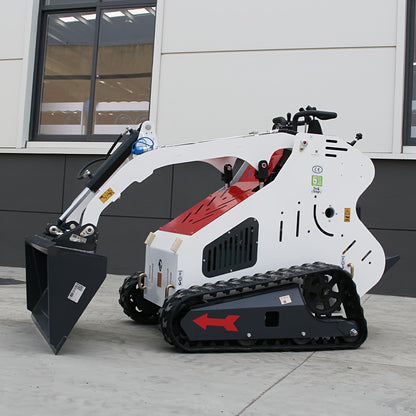 New Upgraded Version With Radiator, B & S 13.5 HP Mini Crawler Skid Steer Loader, Gasoline Engine, Hydraulic Guide Drive, Suitable For Construction, Farms, Roads, Parks, Orchards, Gardens. In Stock In The USA STOCK Free Sship