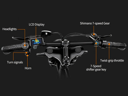 Smart Self-Balancing Scooter with Dual Motors, 749W, 67.2V, 15.6Ah, 20-Inch Off-Road Hoverboard, 50-Mile Range, 12.5 MPH Top Speed, Electric Dirt Bike, Ebike, Dirtbike