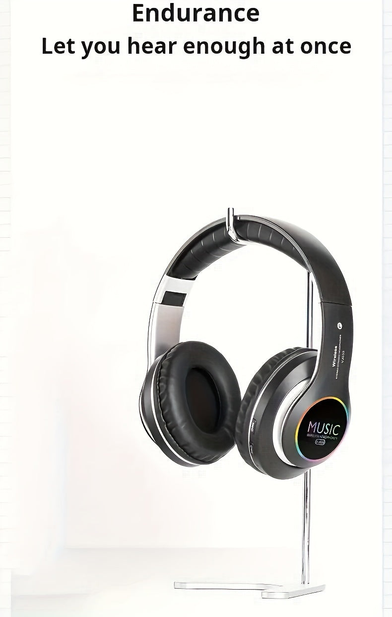 Wireless Noise Cancelling Headphones, Wireless Earbuds with Deep Bass, Lightweight Foldable Headphones with Built-in Microphone, for Work Laptops, Mobile Phones, On-head Gaming Headphones, Compatible with Android/iOS, Father'