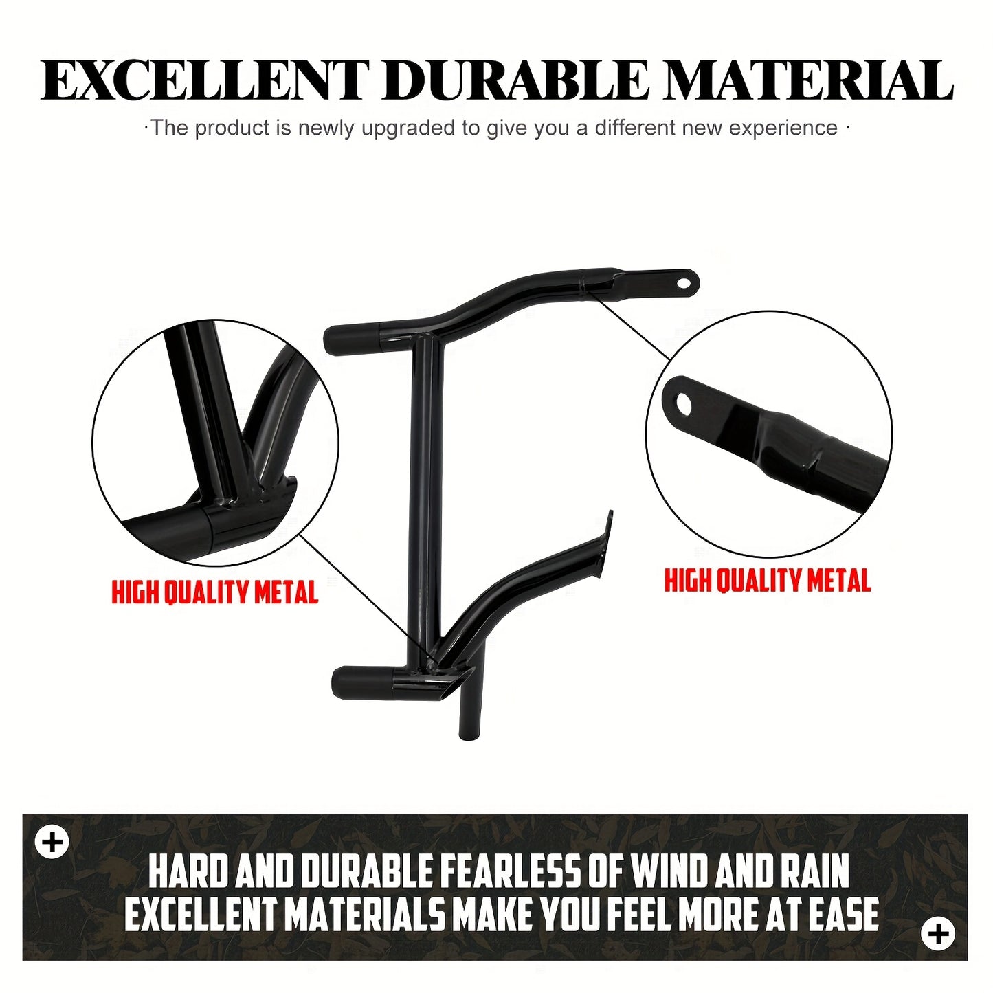 For Harley Parts and Accessories - for Harley Parts - Motorcycle Accessories - Bike - Black Metal Saddlebags Guards Crash Rails Bars for Harley Touring & Electra Street Glide 09-25 - Rugged Design - Sleek Bike Guards - Highqu